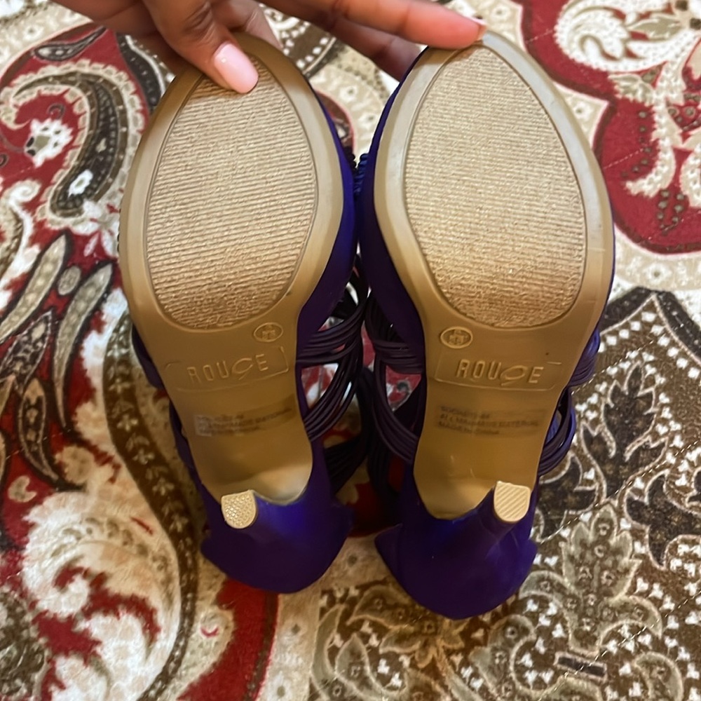 Purple Rhinestone Sandals - Picture 11 of 12